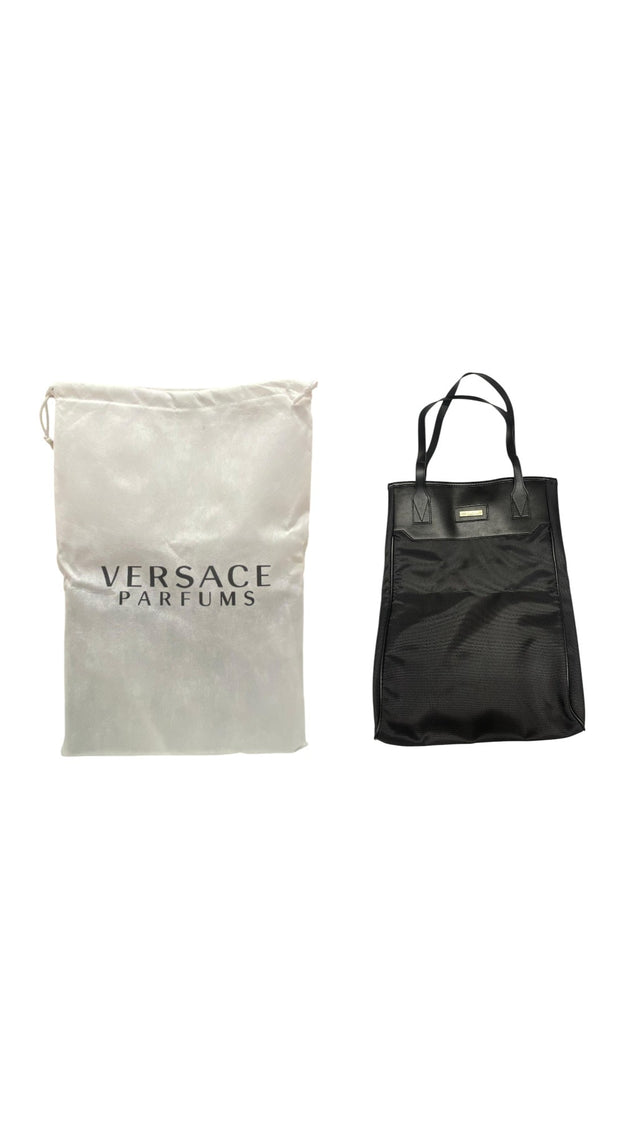Versace, Versace, Textile Bag, Hand Tote, Black, For Women - Feel You