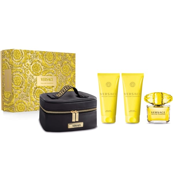 Versace Yellow Diamond EDT 90 ml + BL 100 ml + SG 100 ml + несесер - Feel You