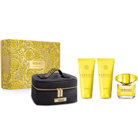 Versace Yellow Diamond EDT 90 ml + BL 100 ml + SG 100 ml + несесер - Feel You