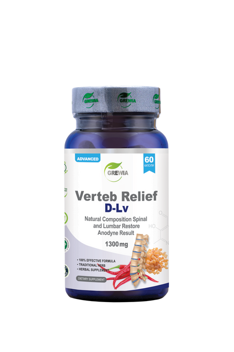 Verteb Relief D-Lv Натурална Композиция За Гръбначен Стълб И Лумбален Регион – 1300 mg, 60 Caps. - Feel You