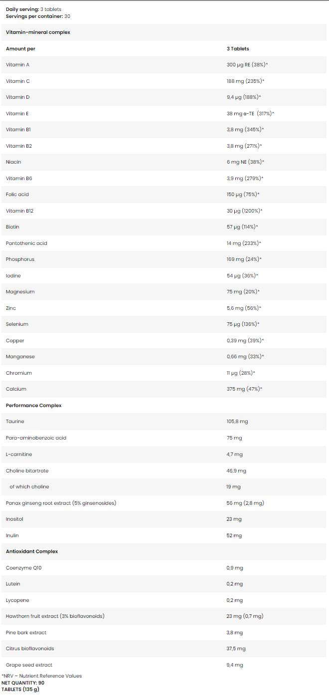 Vita Active Complex - 90 Таблетки - Feel You