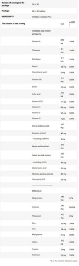 VitaMax Complex Plus / 60 + 60 Tabs - Feel You