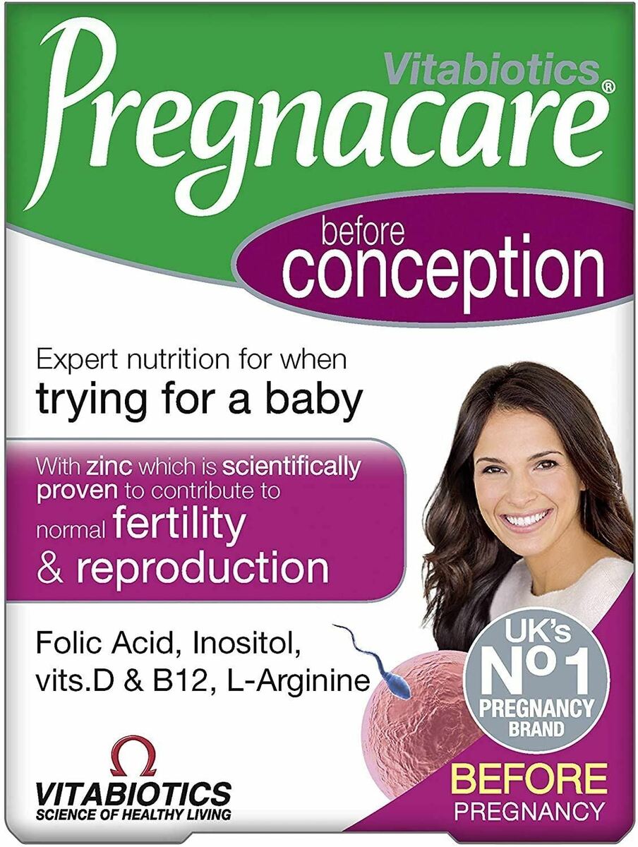 Vitabiotics, Pregnacare Before Conception, Folic Acid, Zinc, Inositol, Support Fertitily & Reproductive Health, Vitamins, 30 Tablets - Feel You