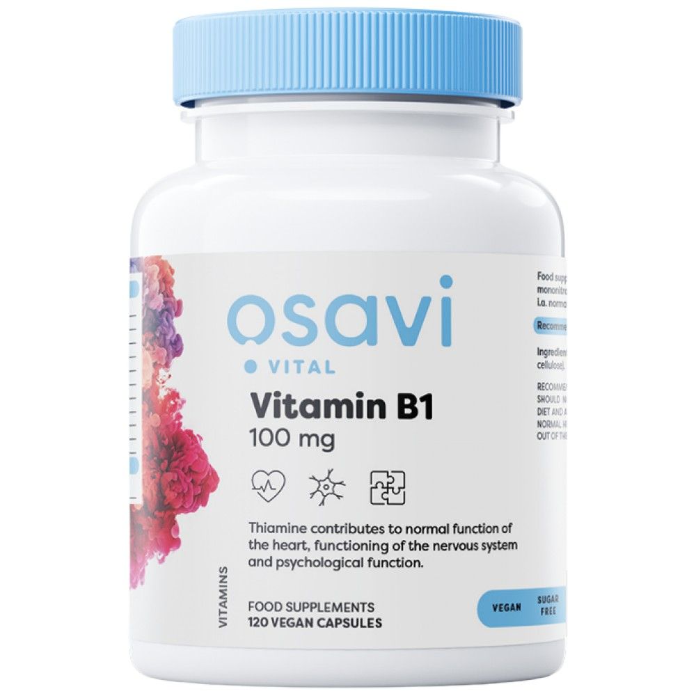 Vitamin B1 100 mg | Thiamine - 60 капсули - Feel You