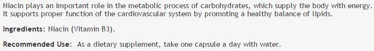 Vitamin B3 | Niacin 100 mg - 100 капсули - Feel You