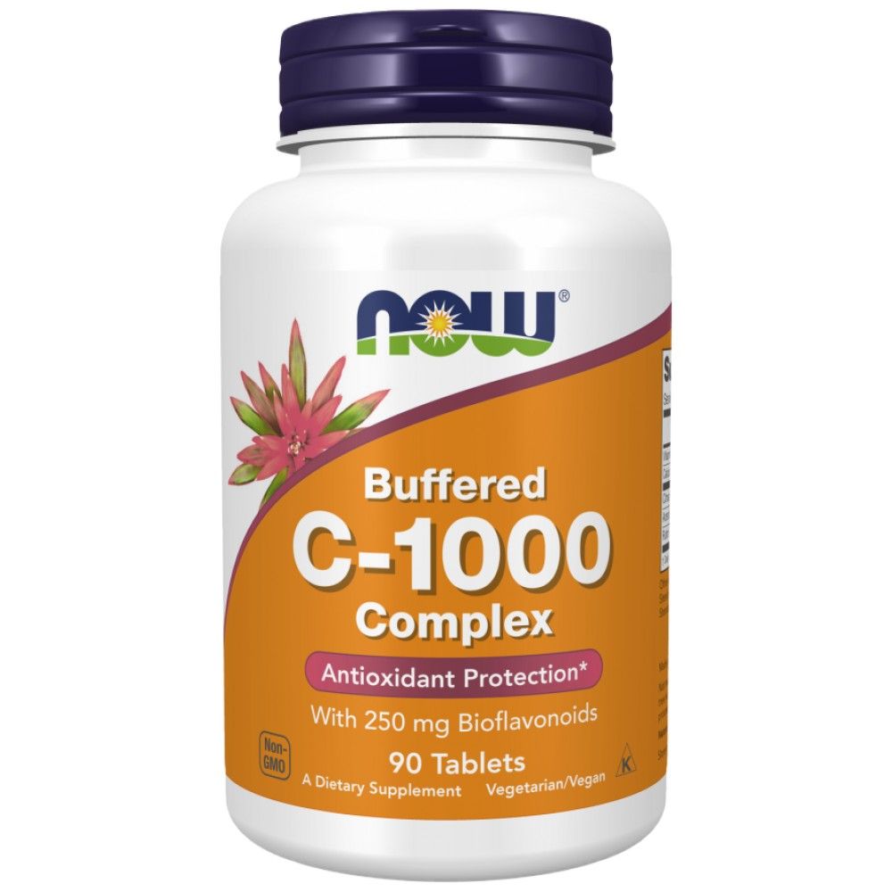 Vitamin C-1000 Complex - Buffered with 250 mg Bioflavonoids - 90 Таблетки - Feel You