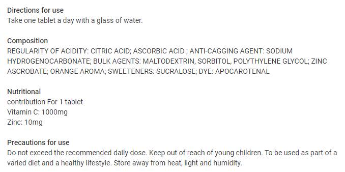 Vitamin C 1000 mg + Zinc Effervescent | Vegan Friendly - 20 разтворими таблетки - Feel You