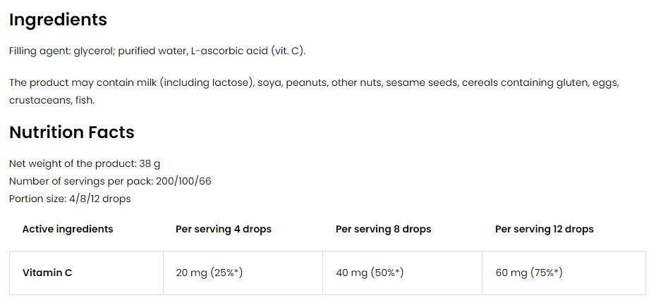 Vitamin C Drops | for Kids 30 мл - Feel You