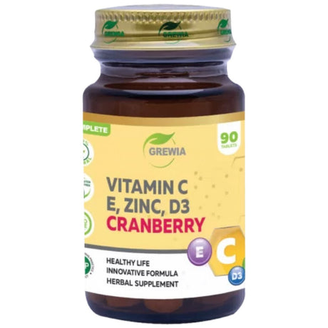 Vitamin C, E, Zinc, D3 & Cranberry - 90 Таблетки - Feel You