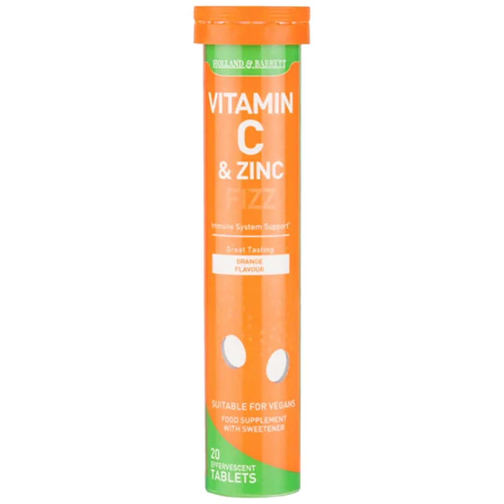 Vitamin C & Zinc Effervescent - 20 разтворими таблетки - Feel You