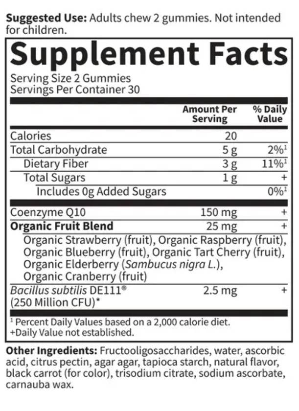 Vitamin Code CoQ10 Gummies 150 mg - 60 желирани бонбони - Feel You