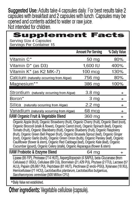 Vitamin Code / RAW Calcium - 120 капсули - Feel You