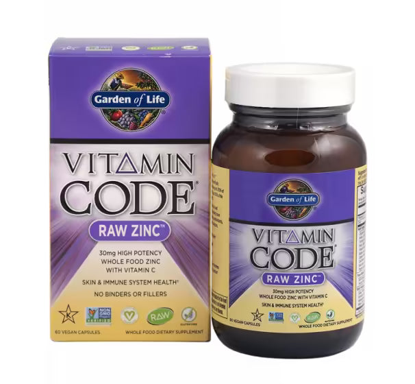 Vitamin Code / RAW Zinc - 60 капсули - Feel You