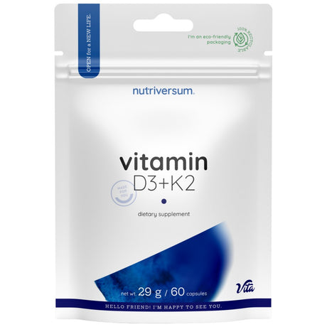 Vitamin D3 1000 + K2 75 mcg - 60 капсули - Feel You