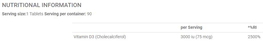 Vitamin D3 90 Таблетки - Feel You