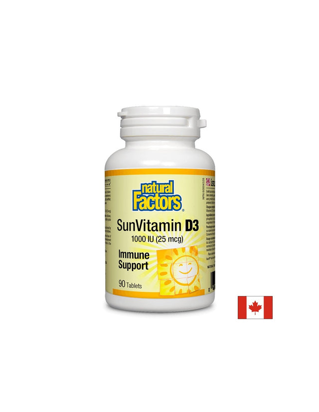 Vitamin D3/ Витамин D3 1000 IU, 90 таблетки Natural Factors - Feel You
