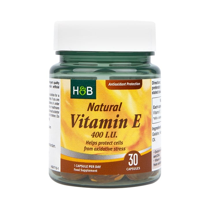 Витамин Е (Vitamin E) натурален 400 I.U. 30 капсули, H&B - Feel You