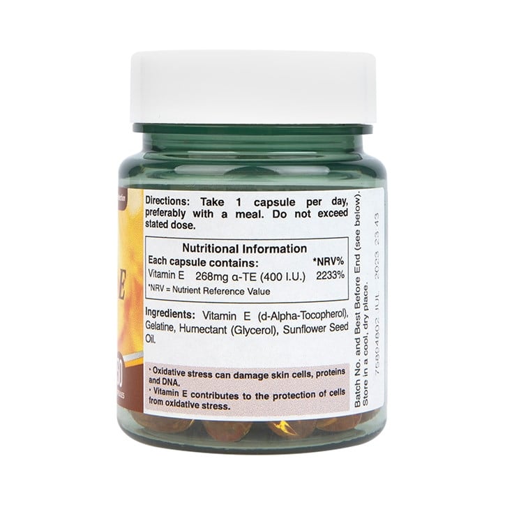 Витамин Е (Vitamin E) натурален 400 I.U. 30 капсули, H&B - Feel You