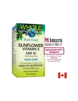 Vitamin E Whole Earth & Sea®/ Витамин Е (oт слънчоглед) 400 IU x 90 софтгел капсули Natural Factors - Feel You