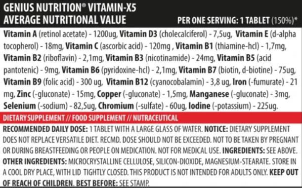 Vitamin-X5 - 120 Таблетки - Feel You