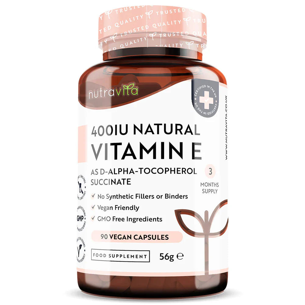 Natural Vitamin E 400IU 90 Vcaps - Nutra Best Bulgaria