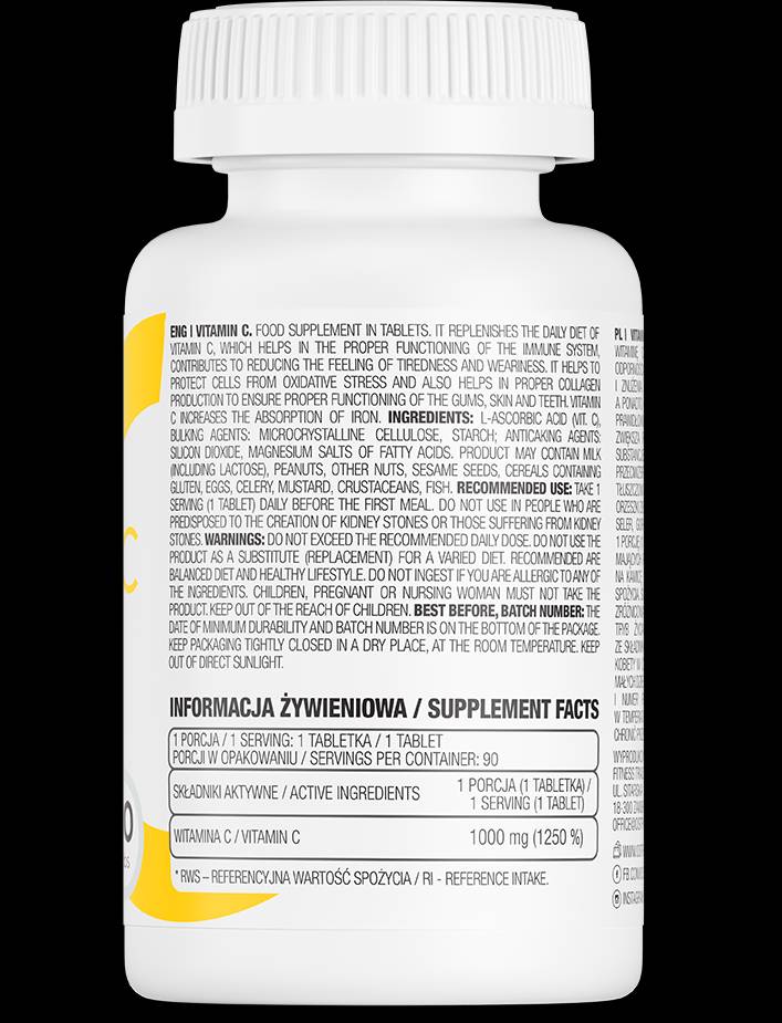 Vitamin C 1000 mg - 90 Таблетки - Feel You