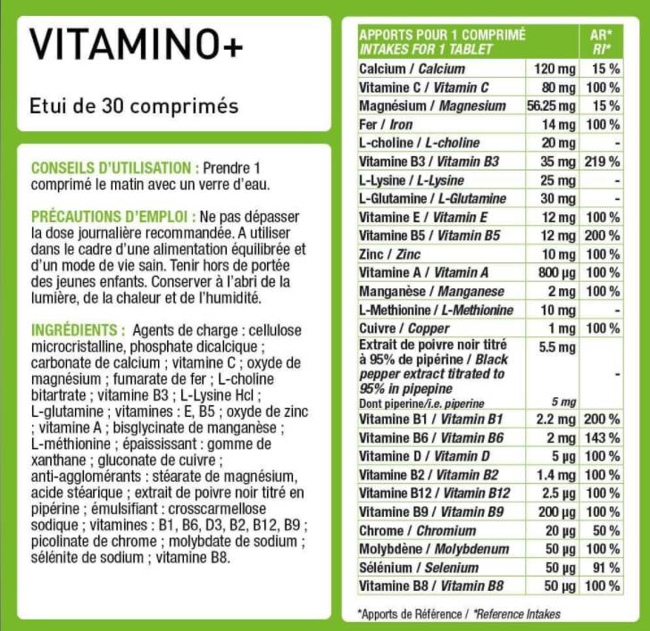 Vitamino+ | Immunity and Fatigue Multivitamin Complex - 30 капсули - Feel You