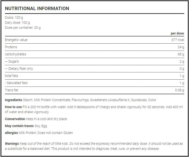 Vitargo Post | with Whey Protein Concentrate - 2000 грама - Feel You