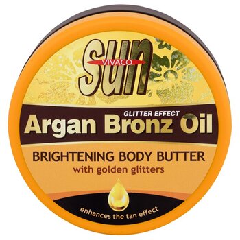 Vivaco - Sun Argan Bronze Oil - After-sun butter with brightening gold glitter - 200ml - Feel You