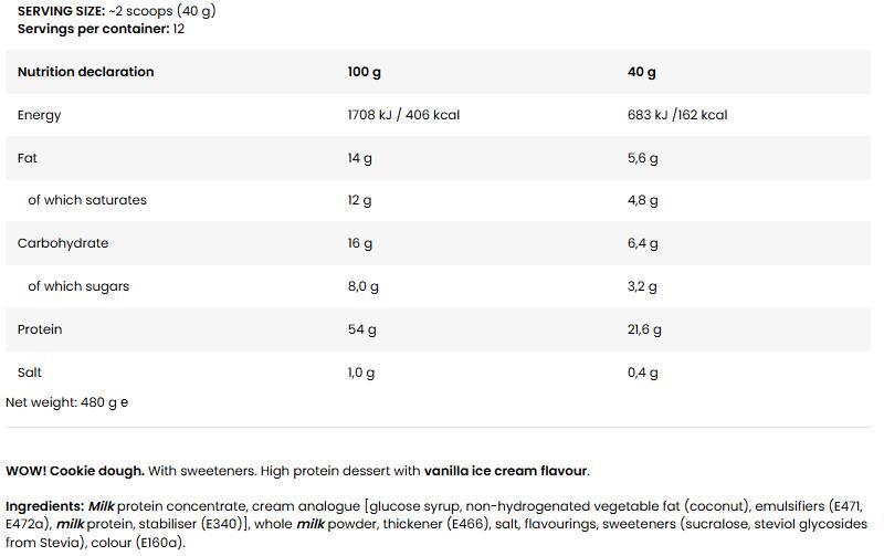 WOW! Cookie Dough - 20 грама - Feel You