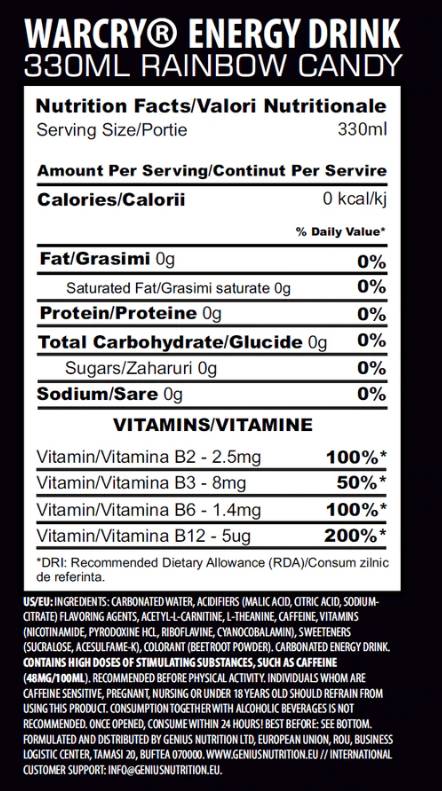 WarCry Energy Drink - 330 мл - Feel You