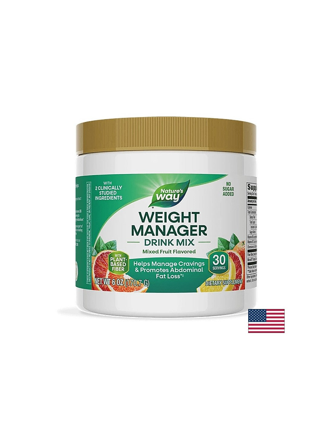 Формула за контрол на апетита, теглото и коремните мазнини - Weight Manager 170.7 g прах, с плодов вкус - Feel You