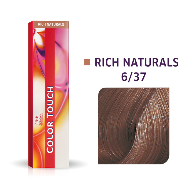 Wella Professionals, Color Touch, Ammonia-Free, Semi-Permanent Hair Dye, 6/37 Dark Blonde Golden Chestnut, 60 ml - Feel You