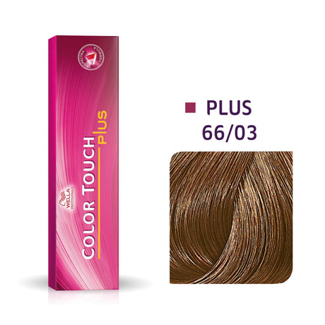 Wella Professionals, Color Touch Plus, Ammonia-Free, Semi-Permanent Hair Dye, 66/03 Dark Blonde Natural Golden Intense, 60 ml - Feel You