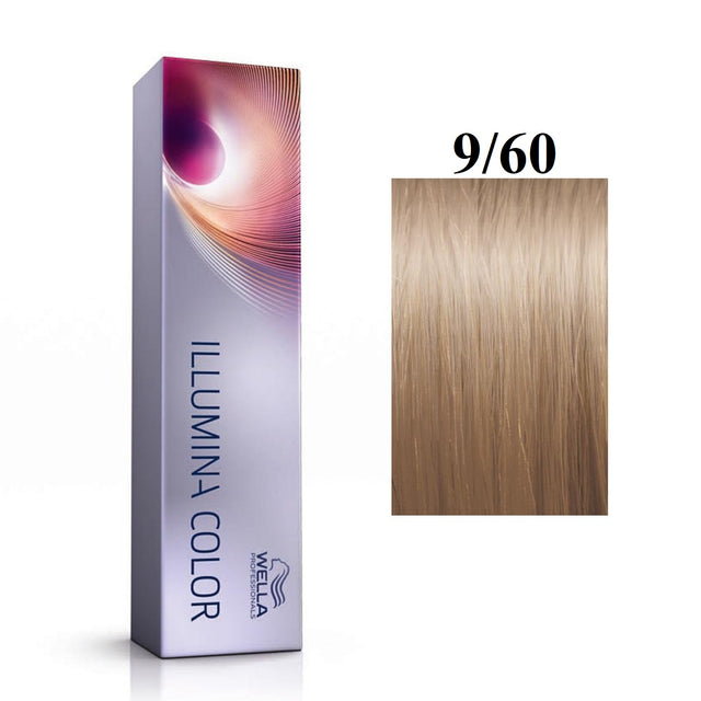 Wella Professionals, Illumina Color, Permanent Hair Dye, 9/60 Bright Blonde Natural Violet, 60 ml - Feel You