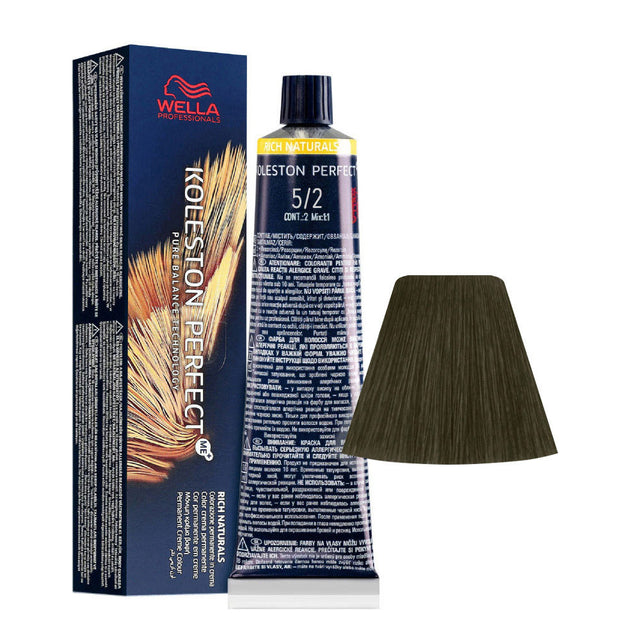 Wella Professionals, Koleston Perfect Me+, Permanent Hair Dye, 5/2 Matte Light Chestnut, 60 ml - Feel You