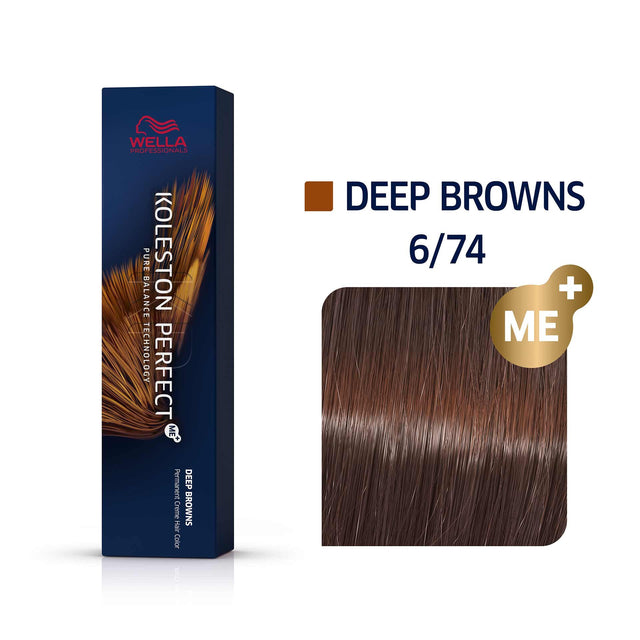 Wella Professionals, Koleston Perfect Me+, Permanent Hair Dye, 6/74 Deep Brown, 60 ml - Feel You