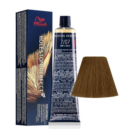 Wella Professionals, Koleston Perfect Me+, Permanent Hair Dye, 7/07 Medium Blonde Natural Chestnut, 60 ml - Feel You