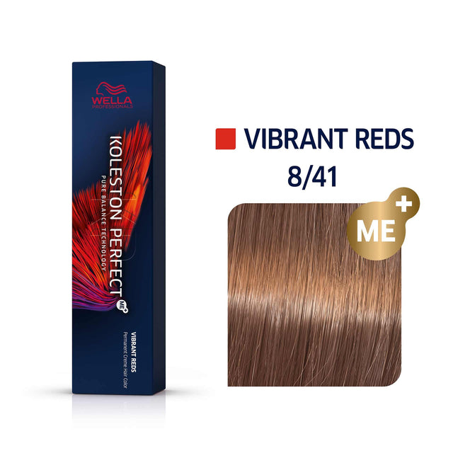 Wella Professionals, Koleston Perfect Me+, Permanent Hair Dye, 8/41 Vibrant Reds, 60 ml - Feel You