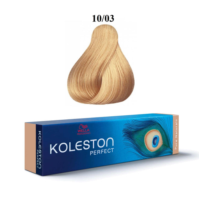 Wella Professionals, Koleston Perfect, Permanent Hair Dye, 10/03 Bright Natural Golden Blond, 60 ml - Feel You