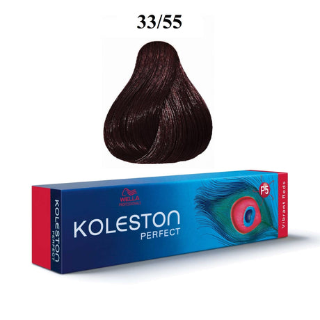 Wella Professionals, Koleston Perfect, Permanent Hair Dye, 33/55 Dark Chestnut Intense Mahogany, 60 ml - Feel You