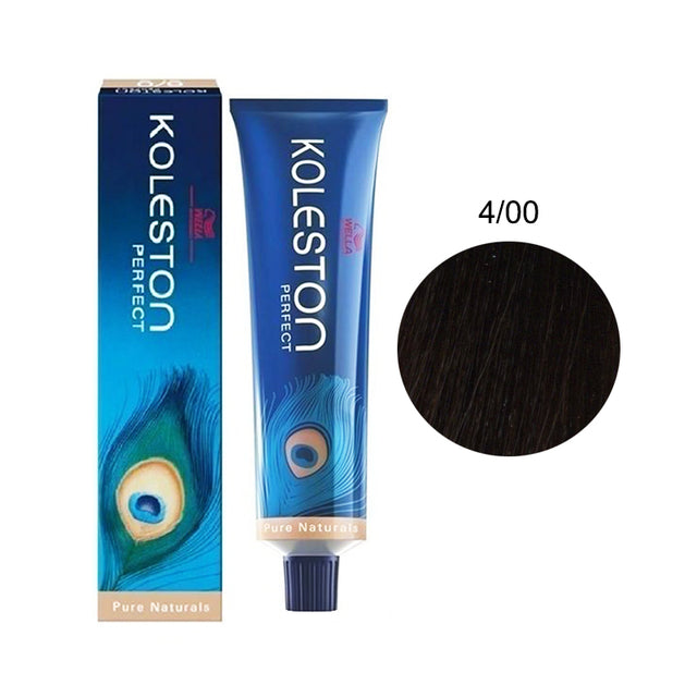 Wella Professionals, Koleston Perfect, Permanent Hair Dye, 4/00 Medium Chestnut Intense Natural, 60 ml - Feel You