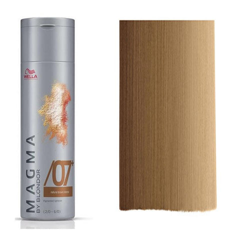 Wella Professionals, Magma By Blondor, Hair Colouring Cream Toner, /07+ Dark Chestnut, For Foiling And FreeHand Techniques, 120 g - Feel You