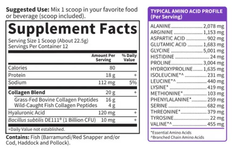 Wild Caught & Grass Fed Collagen with Hyaluronic Acid Powder - 270 грама - Feel You