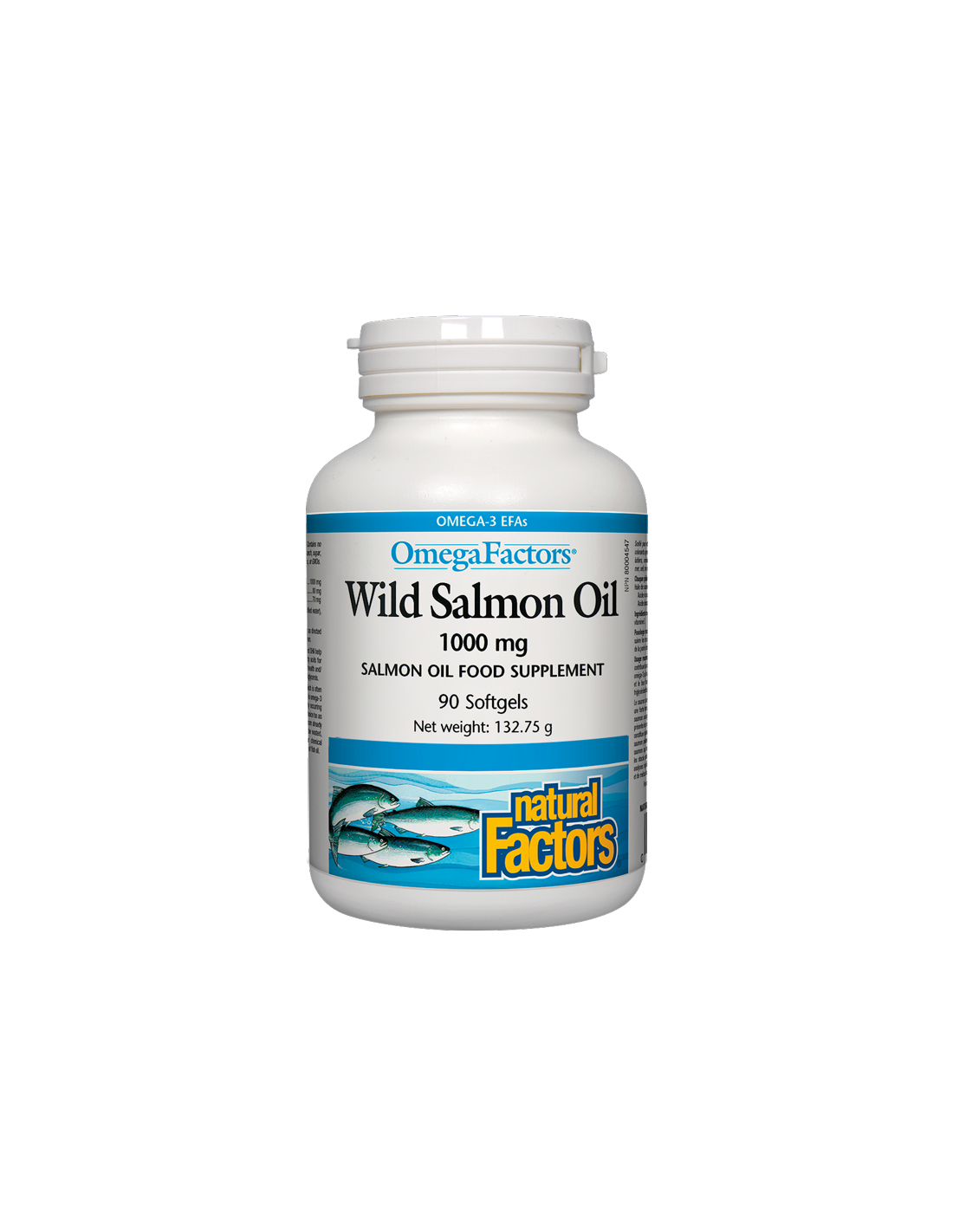 Wild Salmon Oil / Дива сьомга (масло) 1000 mg х 90 софтгел капсули Natural Factors - Feel You
