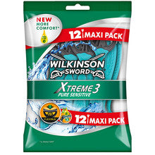 Wilkinson Sword - Xtreme3 Pure Sensitive (12 pcs) - Disposable razor for men - Feel You
