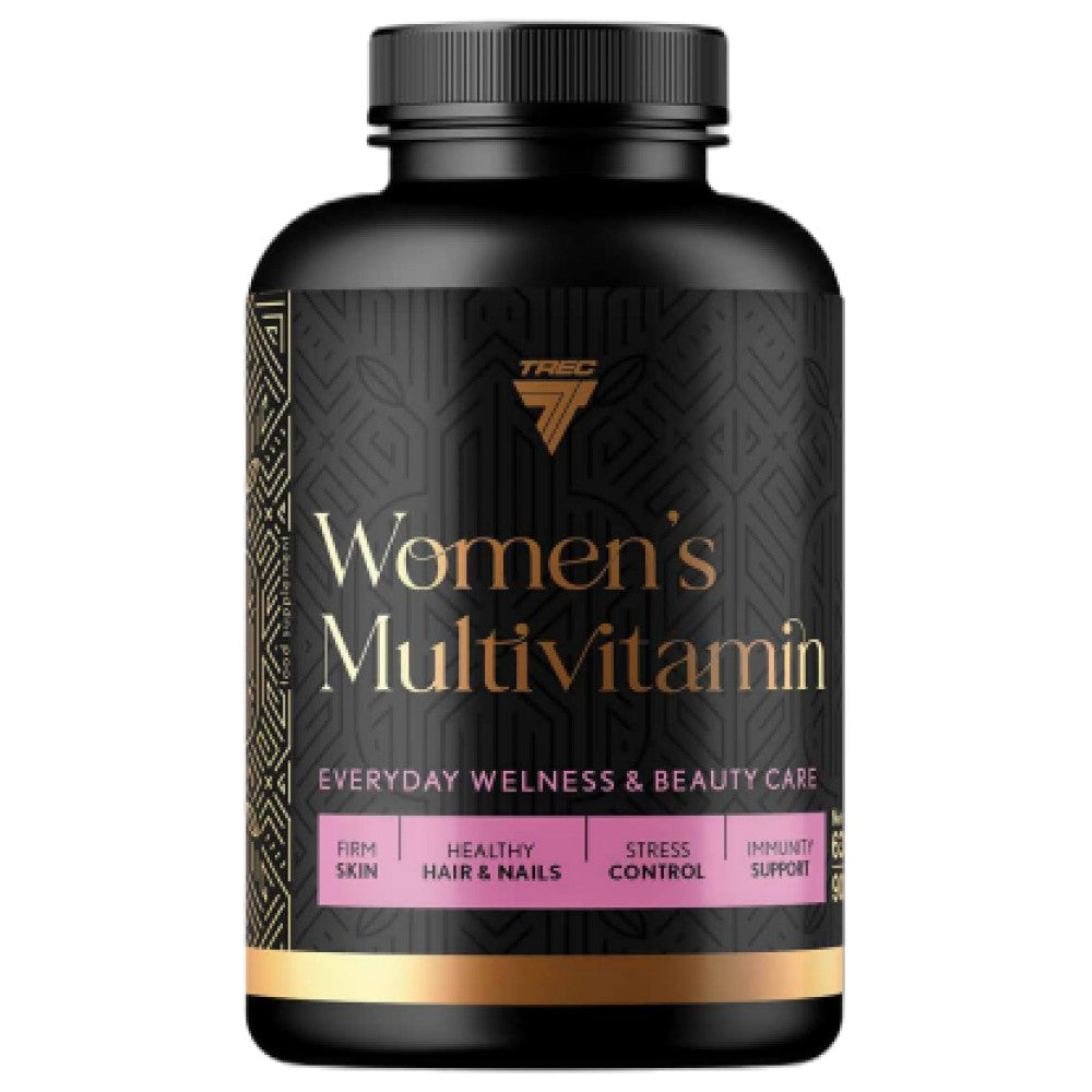 Women's Multivitamin | with Fish Collagen Peptides, Hyaluronic Acid, CoQ10, L-Carnitine, CLA & Green Tea - 90 капсули - Feel You