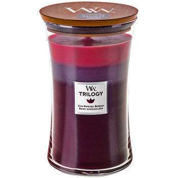 WoodWick - Sun Ripened Berries Trilogy Vase (berry ripening in the sun) - Scented candle - 609.0g - Feel You