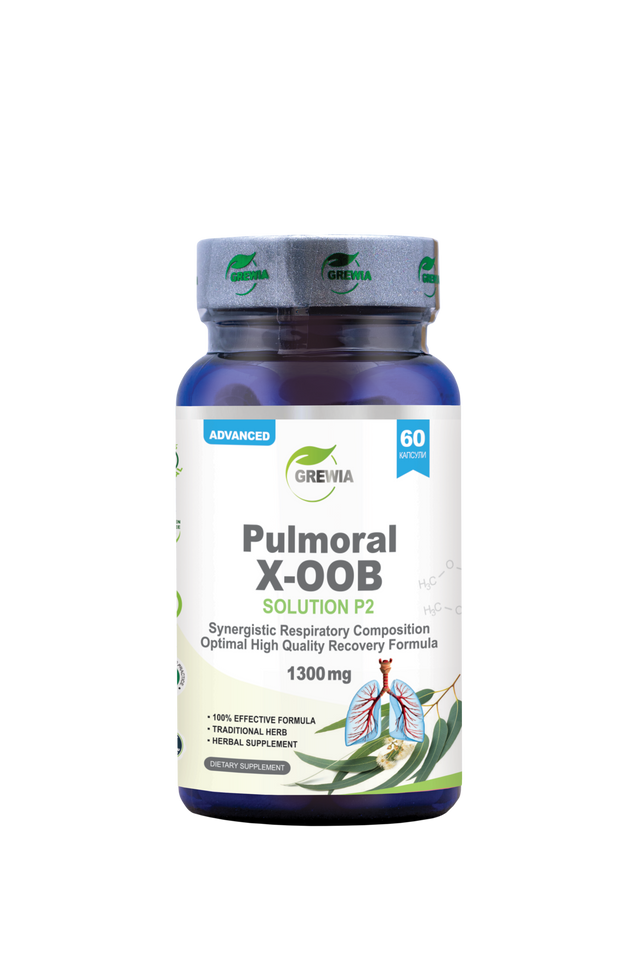 X-OOB Solution P2 Synergistic Respiratory Composition Herbal Dietary Supplement – 1300 mg, 60 Caps. - Feel You