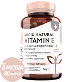 Natural Vitamin E 400IU 90 Vcaps - Nutra Best Bulgaria